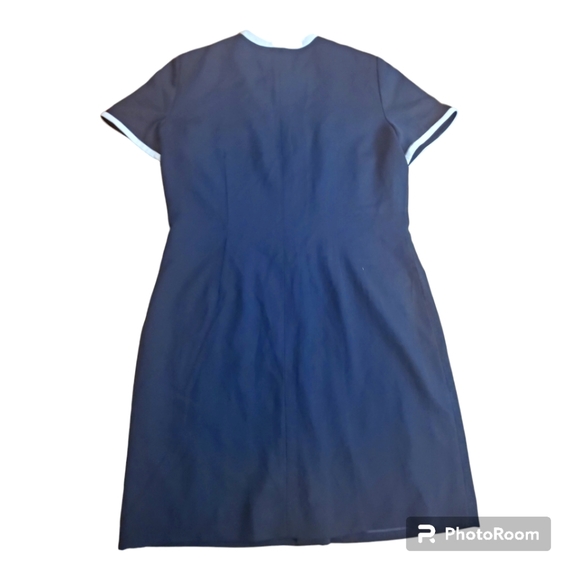 Vintage Evan-Picone Women Elegant Inspired Black White Button Down Dress - Picture 4 of 7